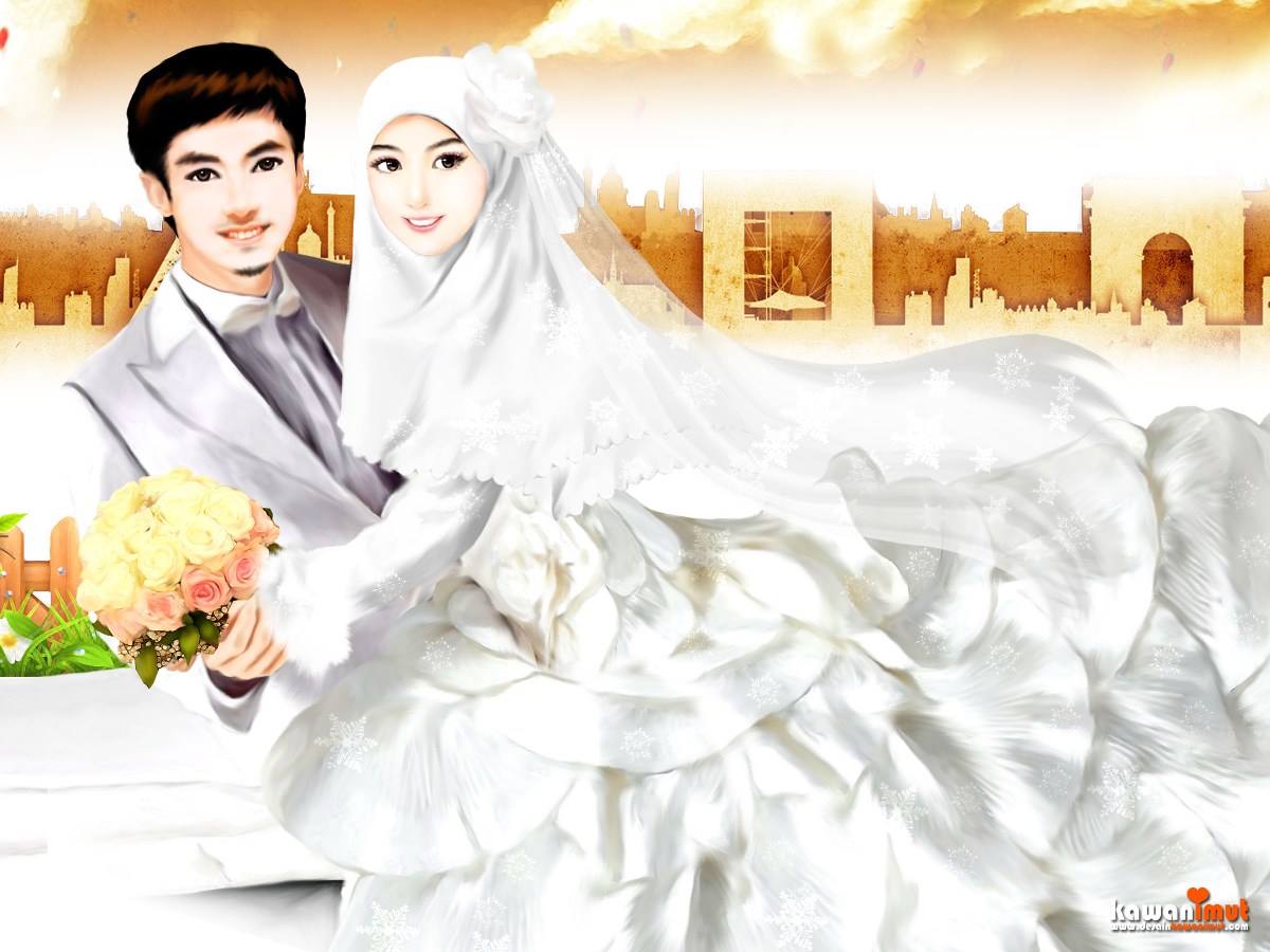 Artwork Dengan Tema Pernikahan Dari Kawan Imut Hello Hijabers