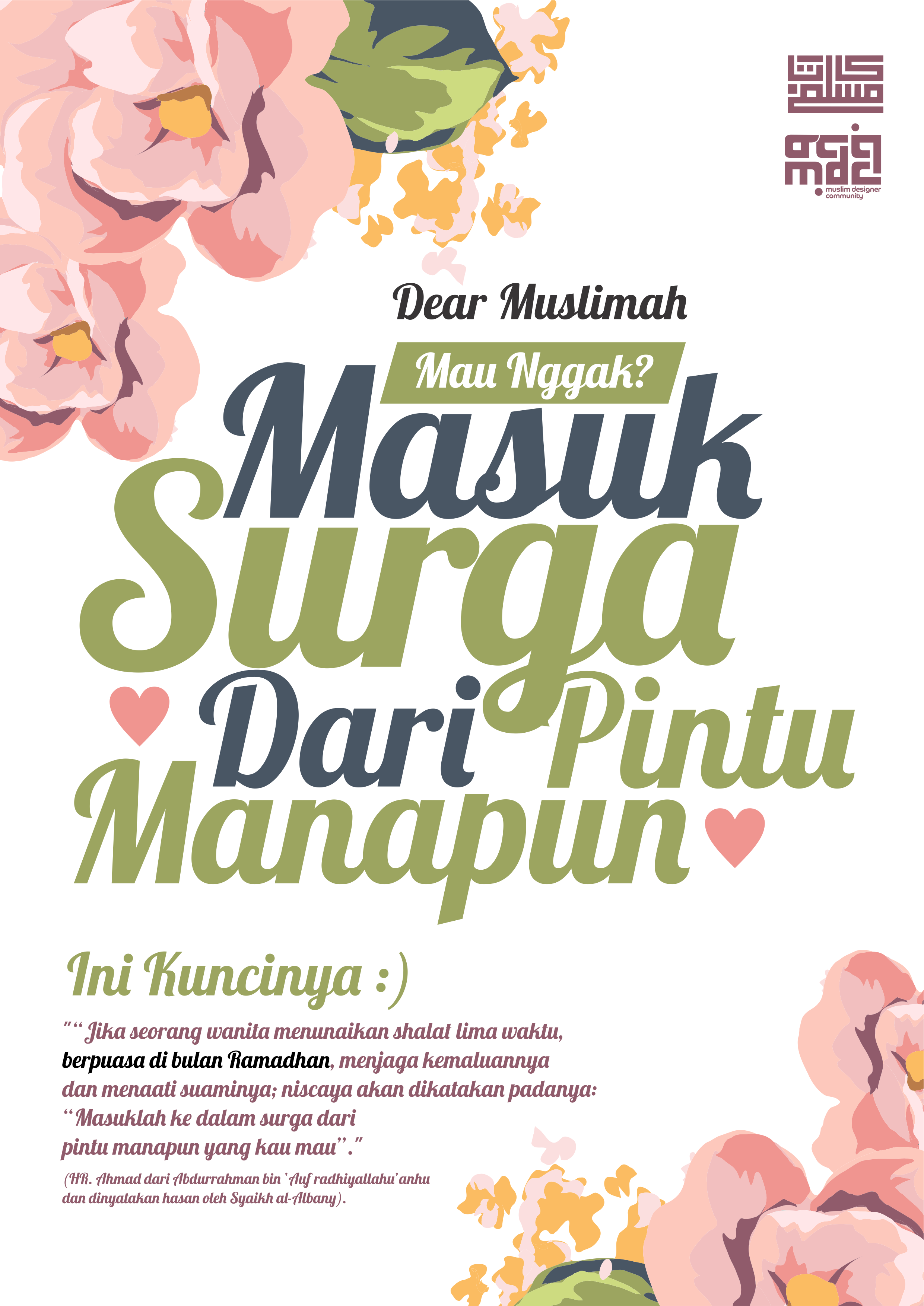 Download Gratis Desain Poster Dakwah Karya Kata Muslim Hello