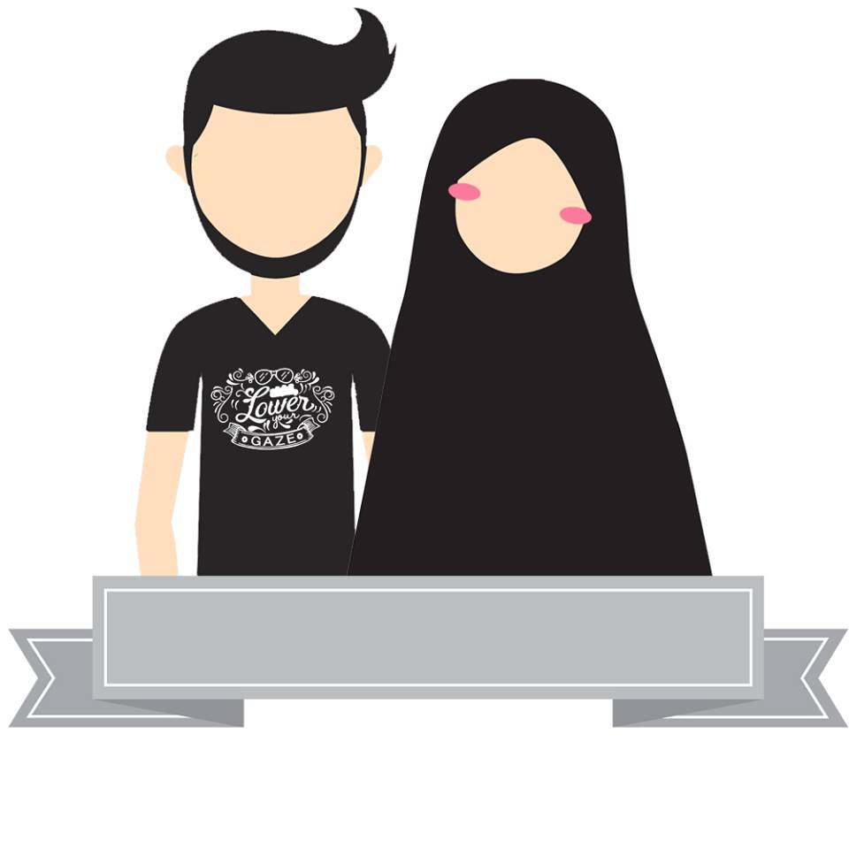 90 Gambar Kartun Romantis Islami Suami Istri Pilihan Cikimmcom